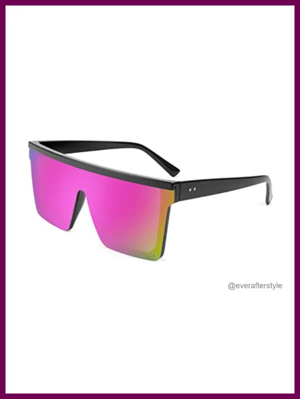 Oversized Flat Top Square Sunglasses for Women Men UV400 Protection